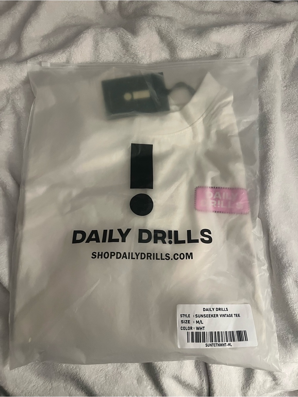 Daily Drills Sunseeker Vintage Tee - White. IF FOUND RETURN TO BEACH M/L